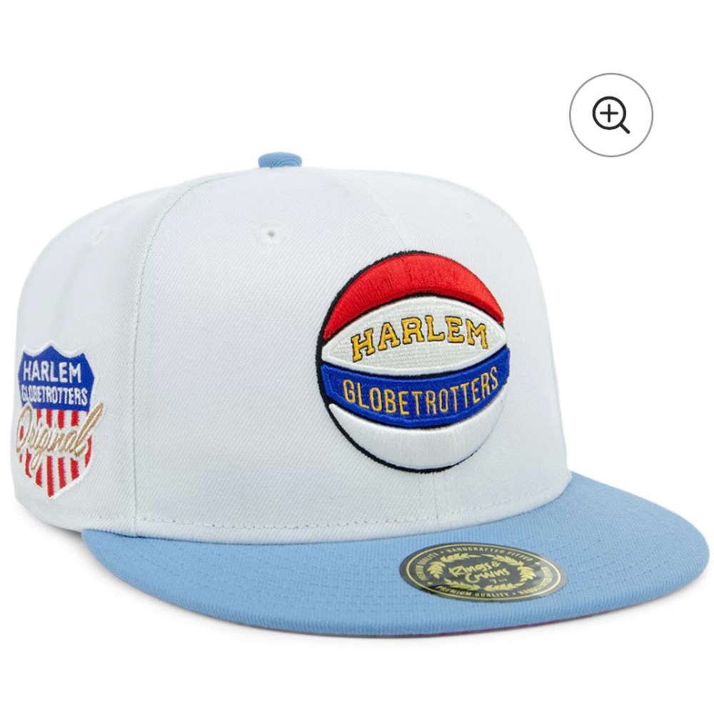 Harlem Globetrotters Rings & Crwns Fitted Hat - White